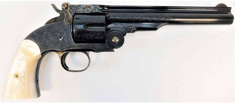 Taylors & Company 550644 Top Break Schofield 45 Colt (LC) 6rd 7” Blued-img-0