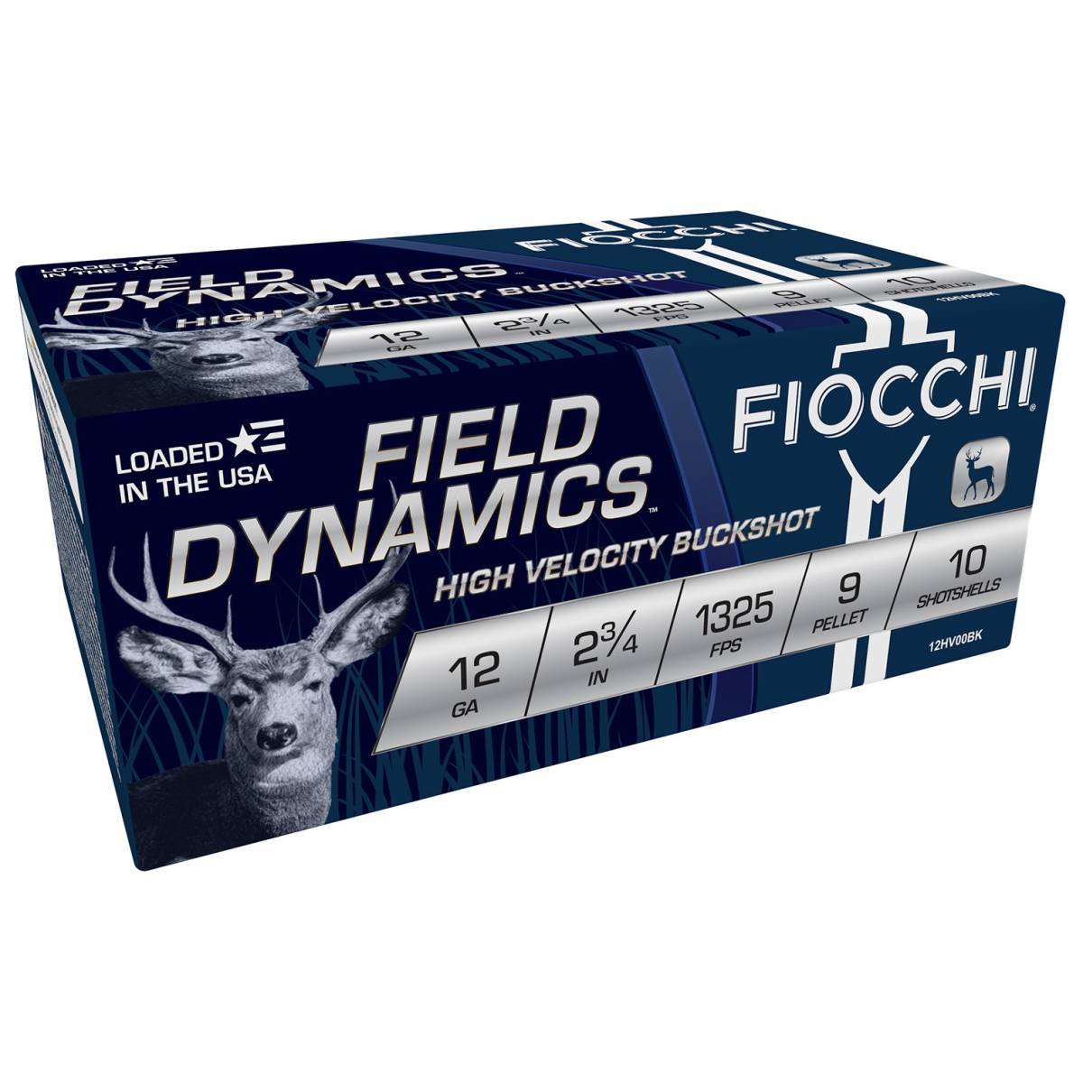 Fiocchi 12HV9P Field Dynamics 12Gauge 2.75” 9Pellets 00Buck Shot 10...-img-0