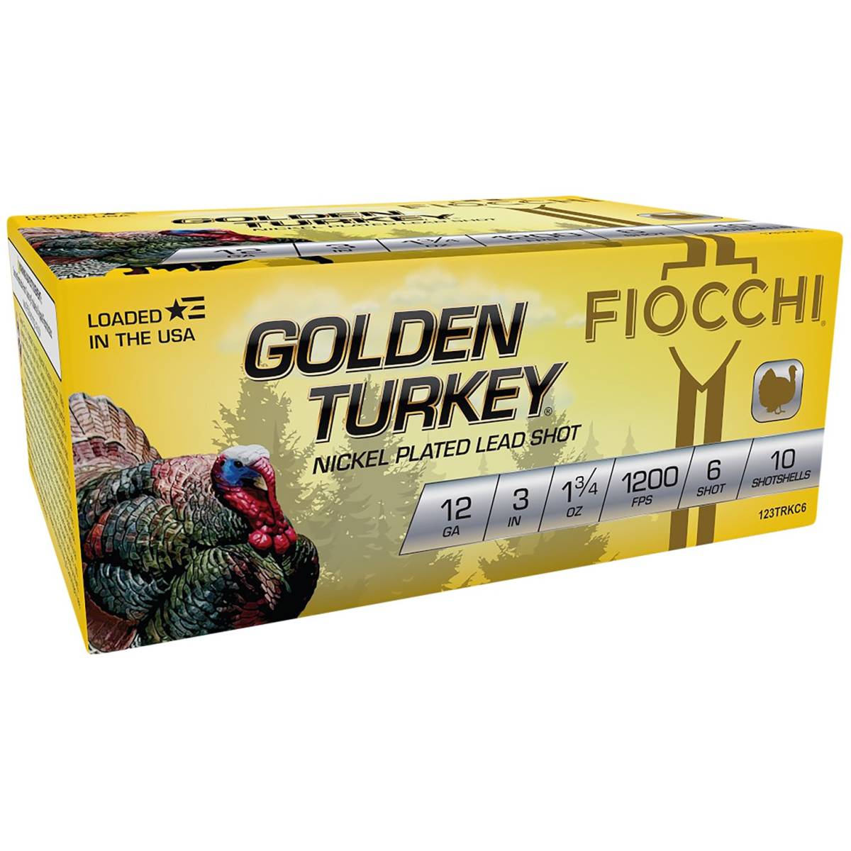 Fiocchi 123TRKC6 Golden Turkey 12Gauge 3” 1 3/4oz 6Shot 10 Per Box/10...-img-0