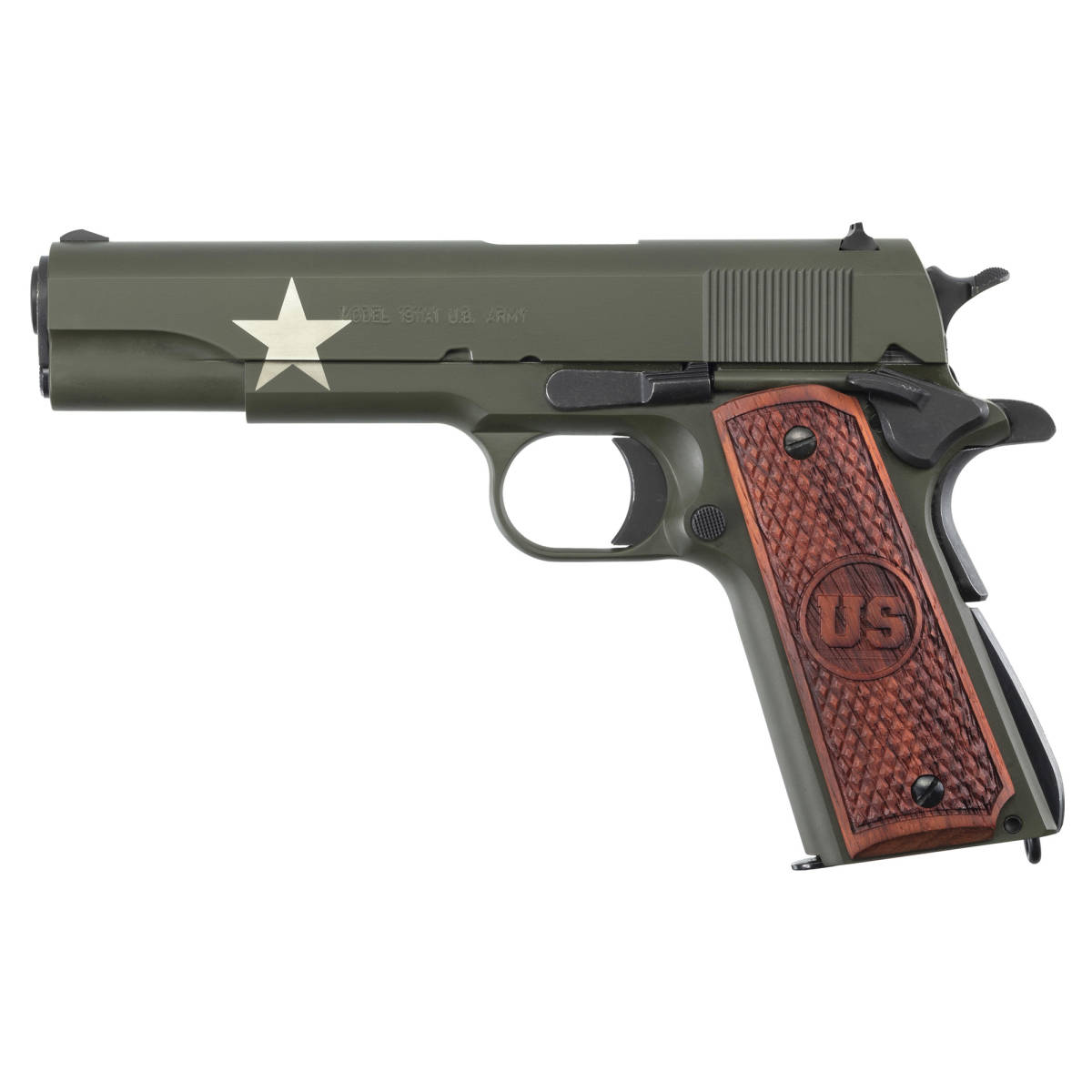 Auto-Ordnance 1911BKOC11 1911 Tanker 45 ACP 5” Barrel 7+1, OD Green...-img-0