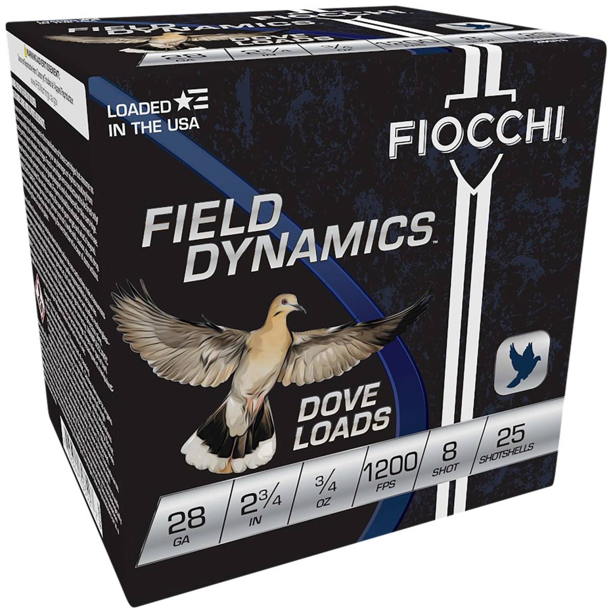 Fiocchi 28GT8 Field Dynamics Dove & Quail 28Gauge 2.75” 3/4oz 8Shot 25-img-0