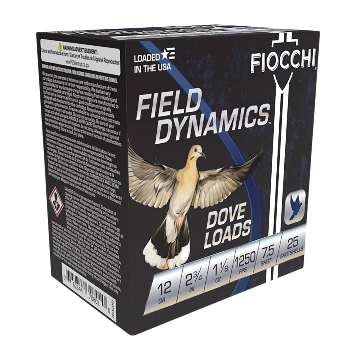 Fiocchi 12GTX187 Field Dynamics Dove & Quail 12Gauge 2.75” 1 1/8oz...-img-0