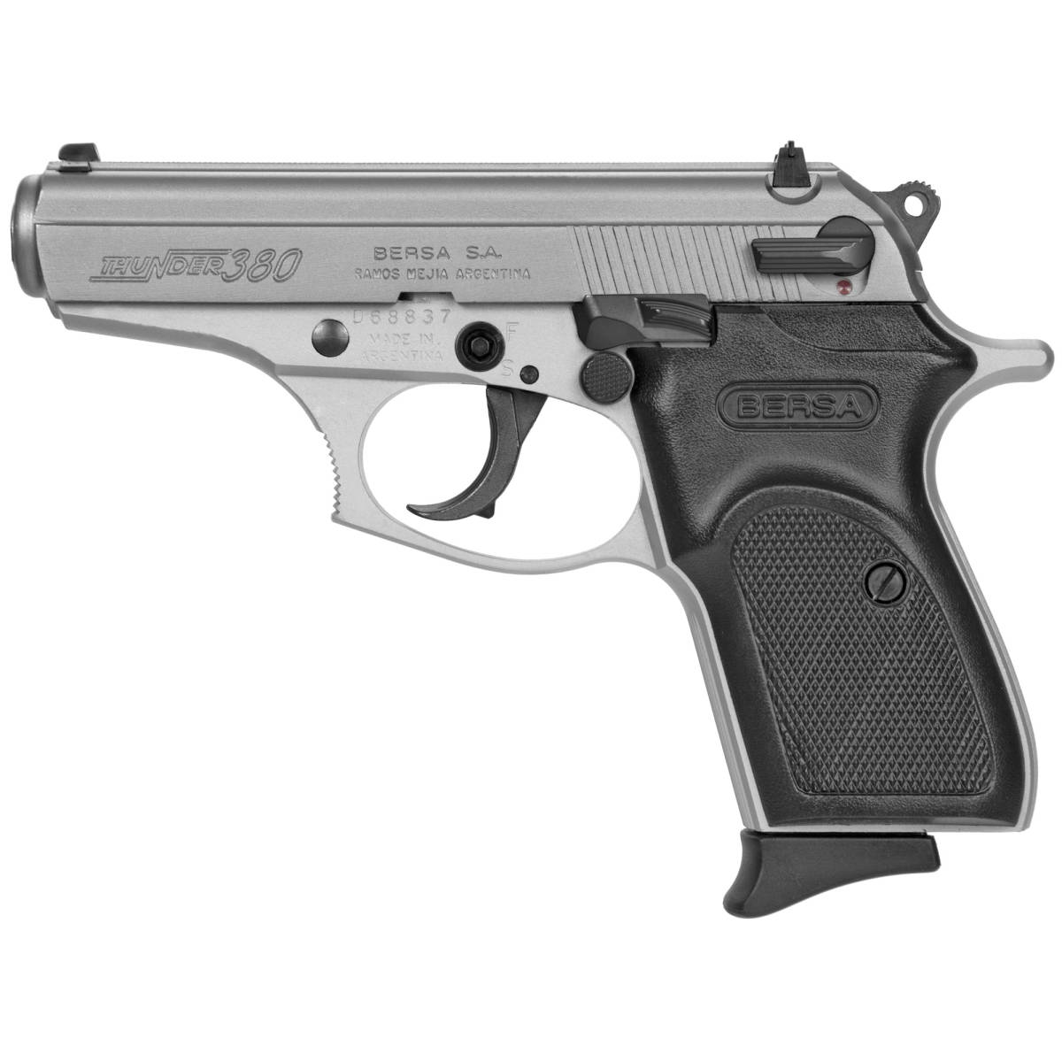 Bersa Thunder 380 ACP 3.50” 8+1 Nickel Cerakote Checkered Black...-img-0