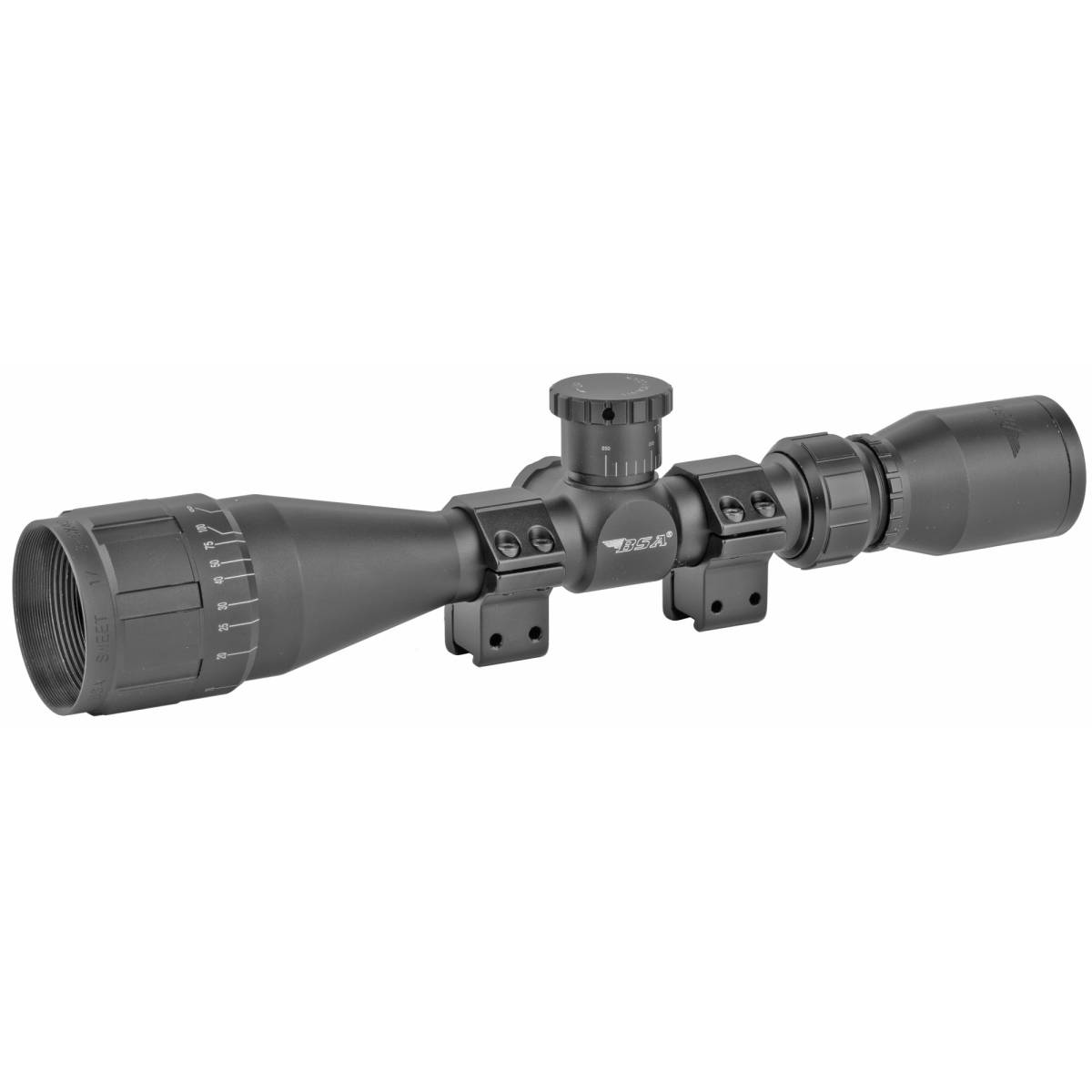BSA 1739X40AO Sweet 17 Black Matte 3-9x 40mm AO 1” Tube 30/30 Duplex...-img-0