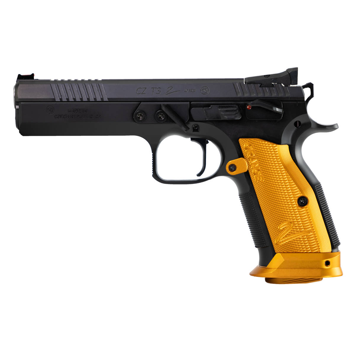 CZ-USA 91265 TS2 40 S&W 17+1 5.20” Black Bull Barrel, Slide, Polycoat...-img-0