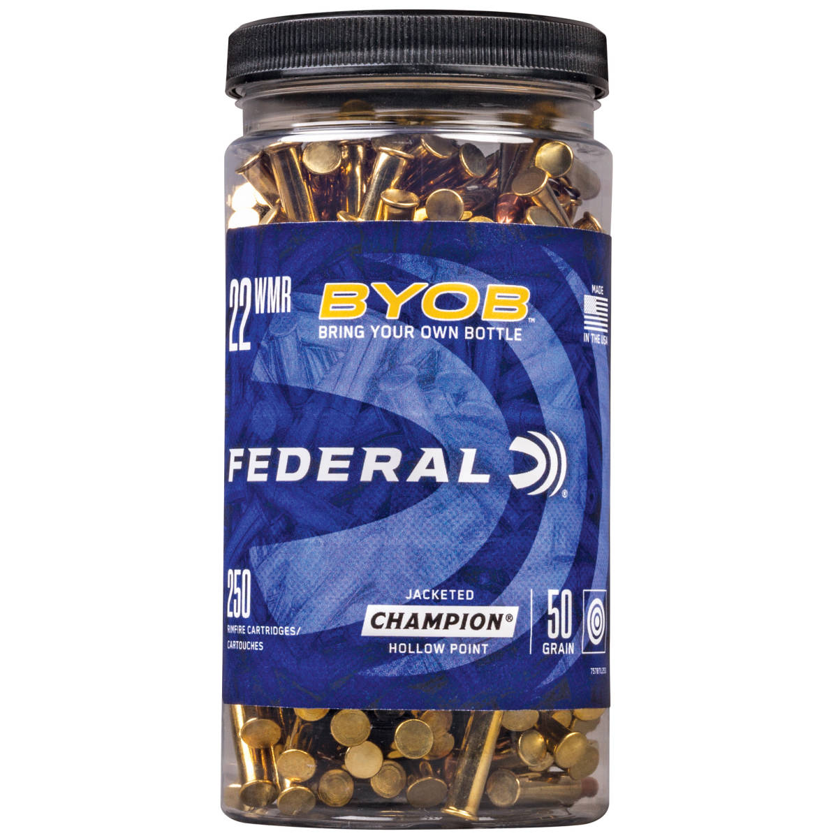 Federal 757BTL250 Champion Training BYOB 22WMR 50gr Jacketed Hollow...-img-0