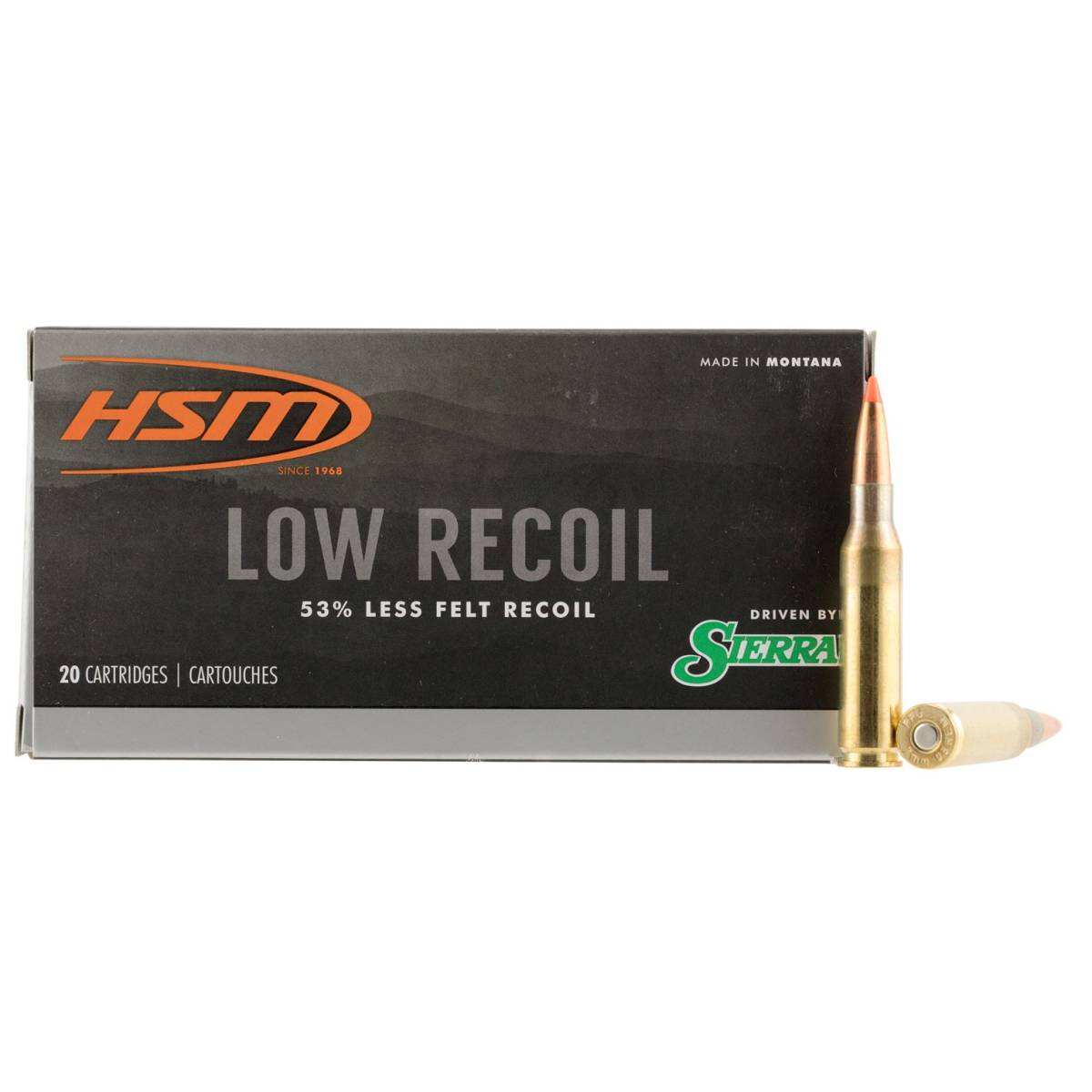 HSM 7MM0810N Low Recoil 7mm-08 Rem 140 gr Orange Polymer Tip 20 Per Box/-img-0
