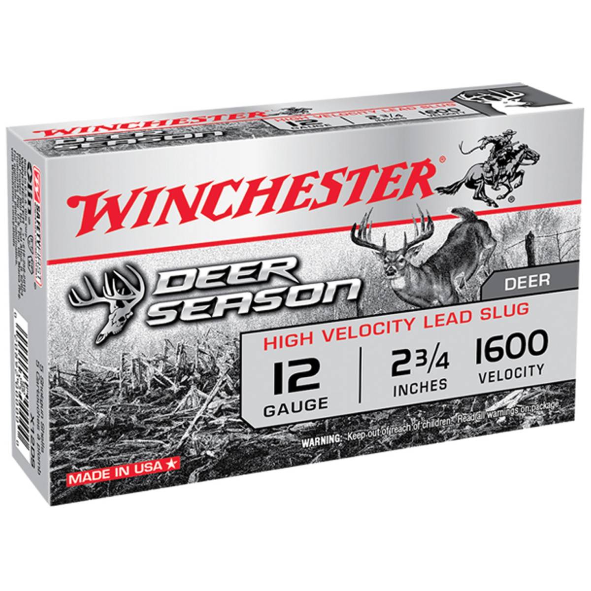 Winchester Ammo X12DS Deer Season High Velocity 12Gauge 2.75” 1 1/8oz...-img-0