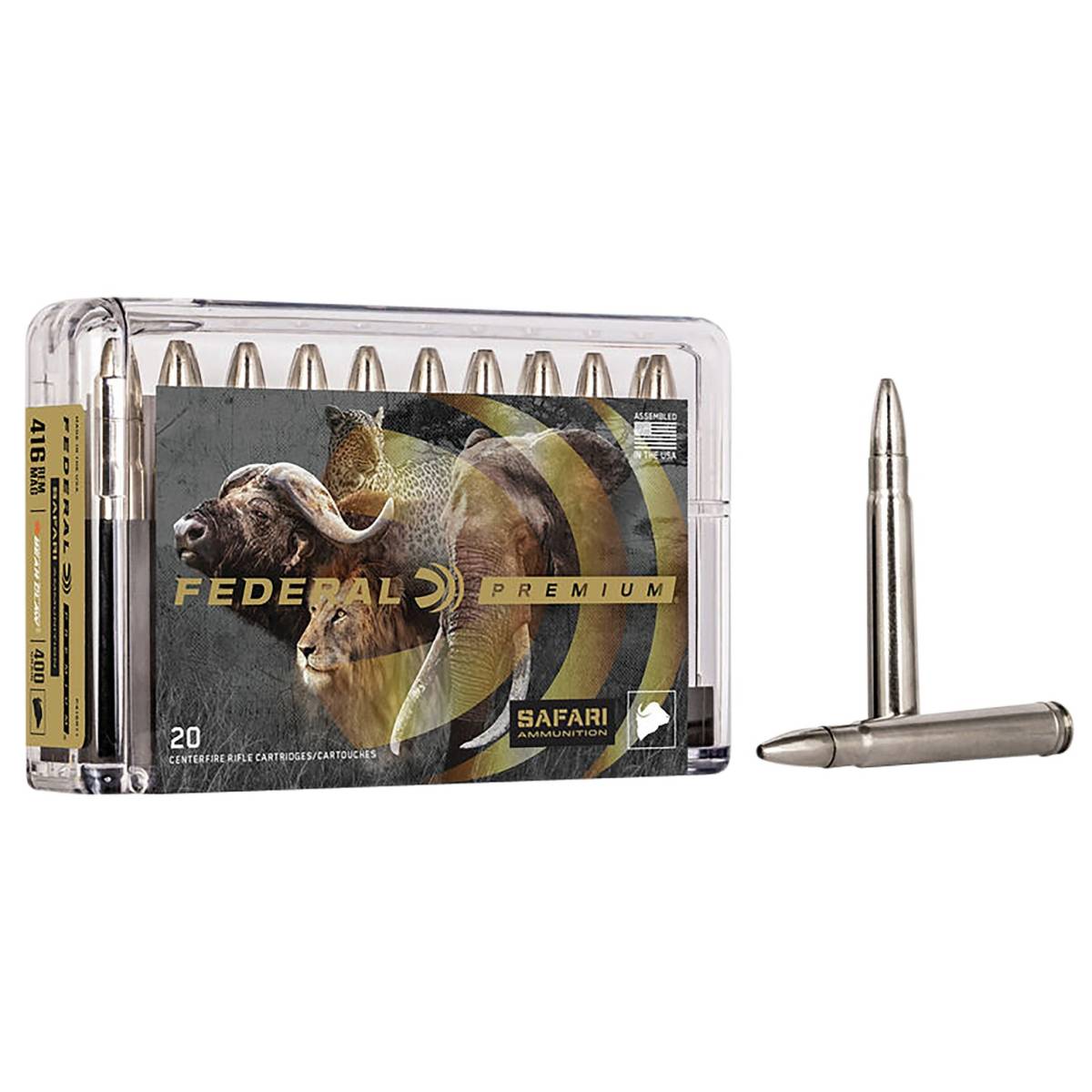 Federal P416RT1 Premium Safari Cape-Shok 416RemMag 400gr Trophy Bonded...-img-0