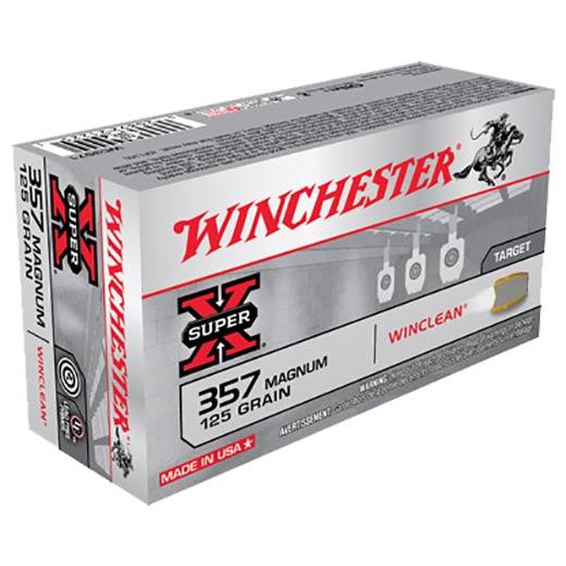 Winchester Ammo WC3571 Super X 357Mag 125gr Winclean Brass Enclosed Base-img-0