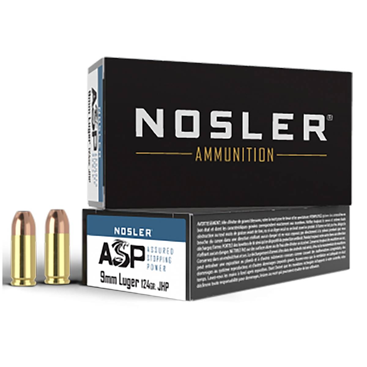 Nosler 51054 Assured Stopping Power Handgun 9mmLuger 124gr Jacketed...-img-0