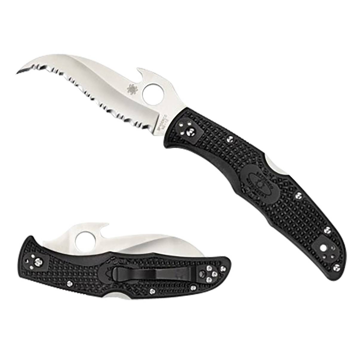 Spyderco C12SBK2W Matriarch 2 3.57” Folding Reverse S Serrated Satin ...