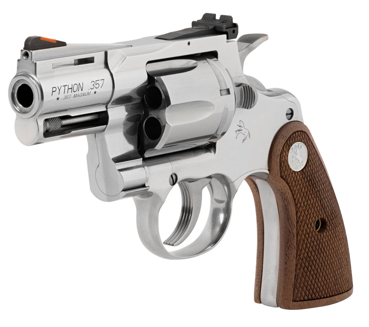 Colt Python Target 357 Mag/38 Spl 6rd Stainless Walnut Medallion...-img-0