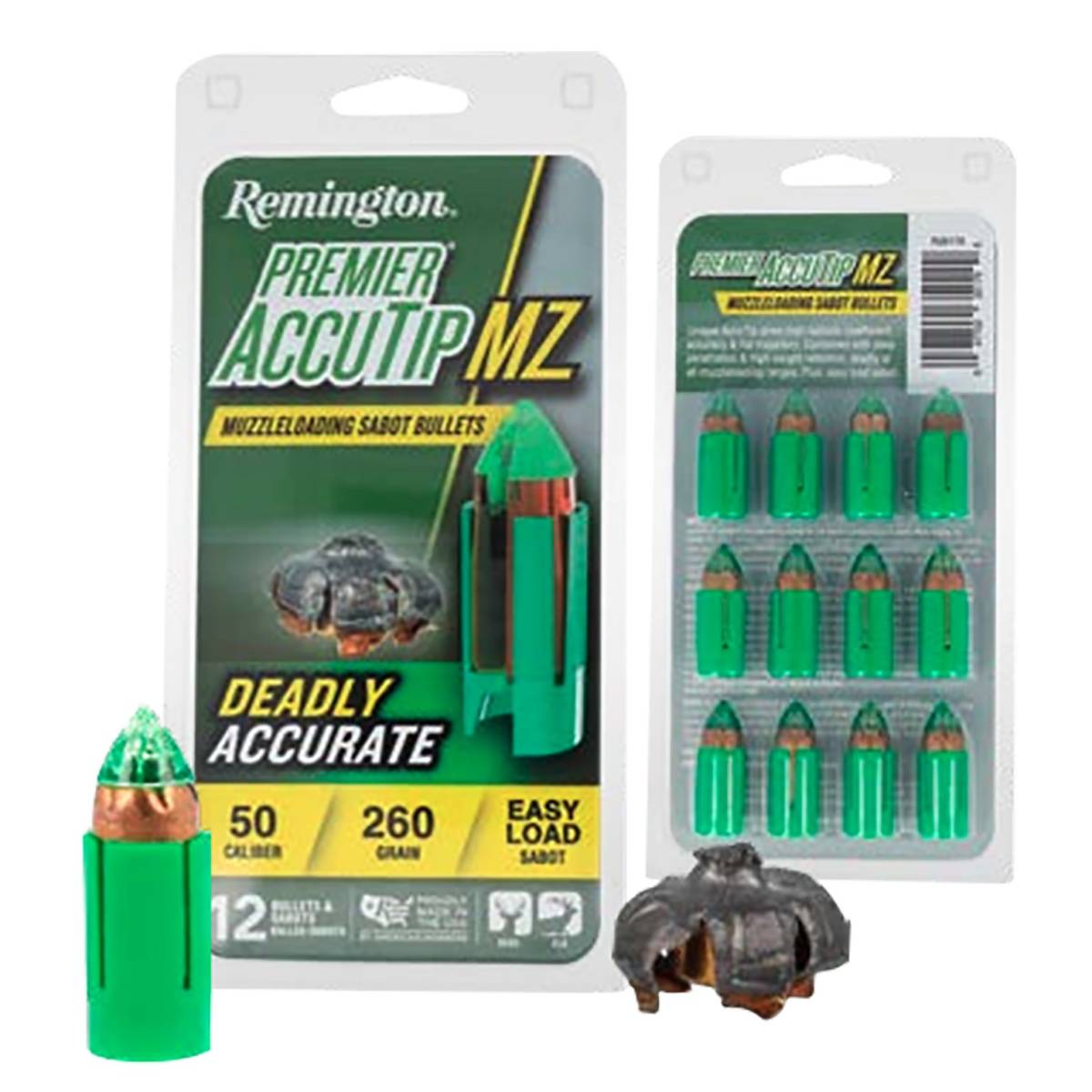 Remington Ammunition R20179 Premier AccuTip 50Cal 260gr Sabot Slug 12...-img-0