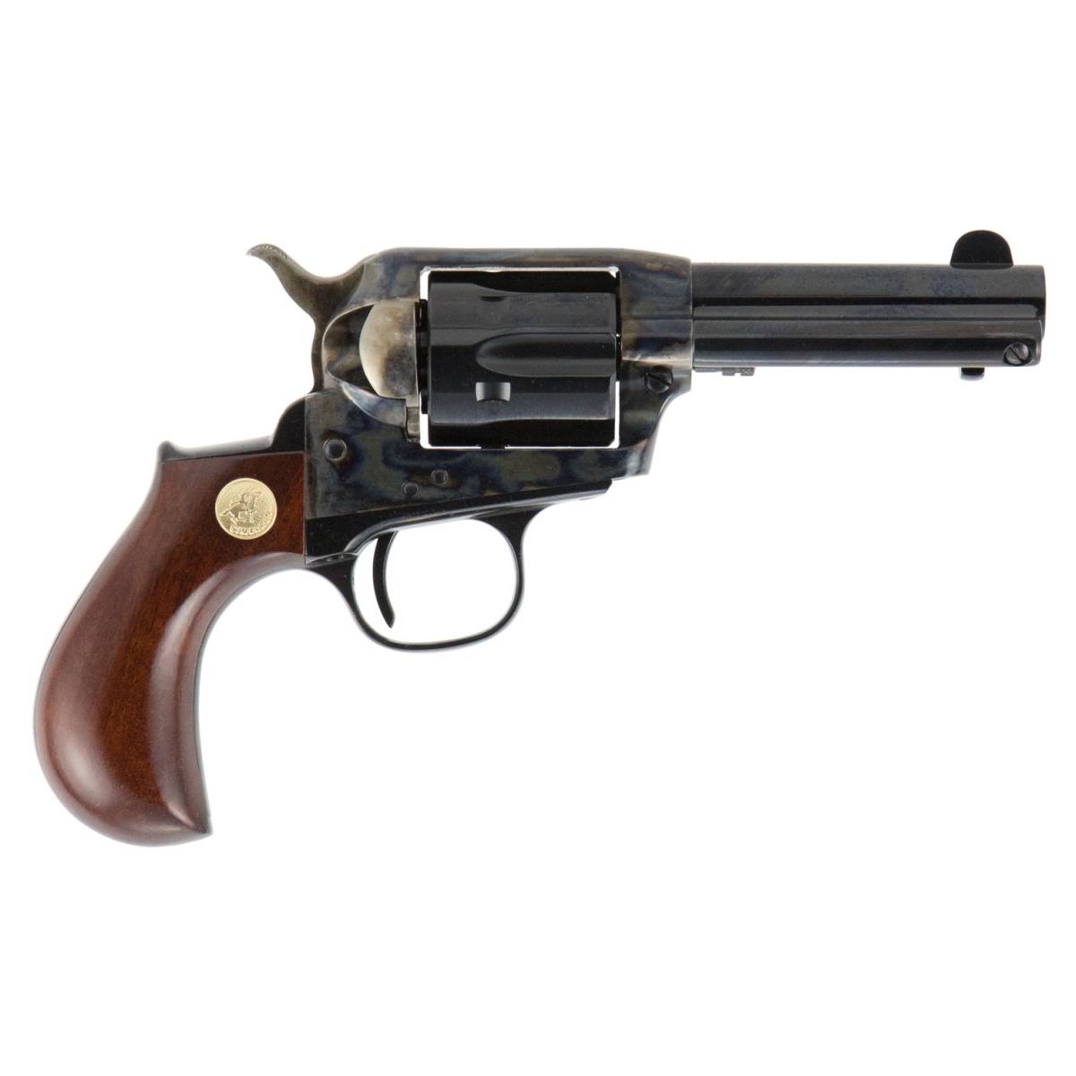 Cimarron Lightning 38SPL Revolver 6 Rd 3.50” Blued Birdhead Walnut Grip-img-0