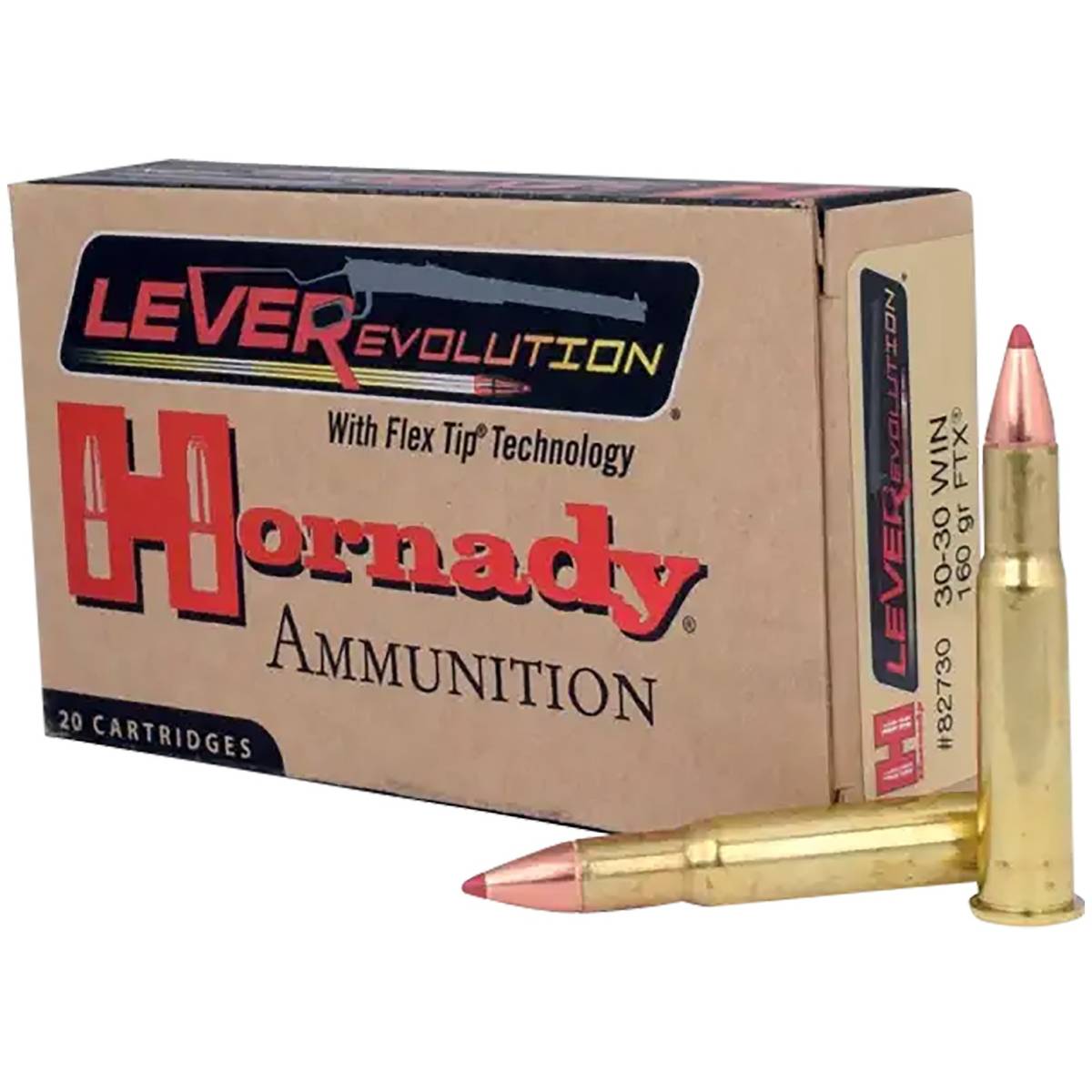 Hornady 82730 LEVERevolution 30-30Win 160gr Flex Tip eXpanding 20 Per...-img-0
