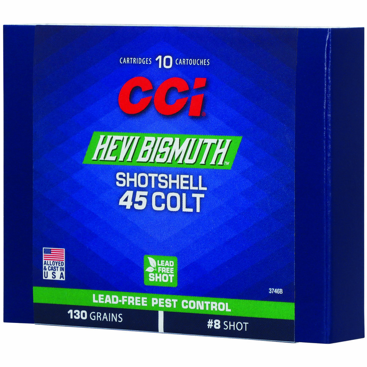 CCI 3746B Pest Control HEVI-Bismuth 45Colt 130gr Shotshell #8 Shot 10...-img-0