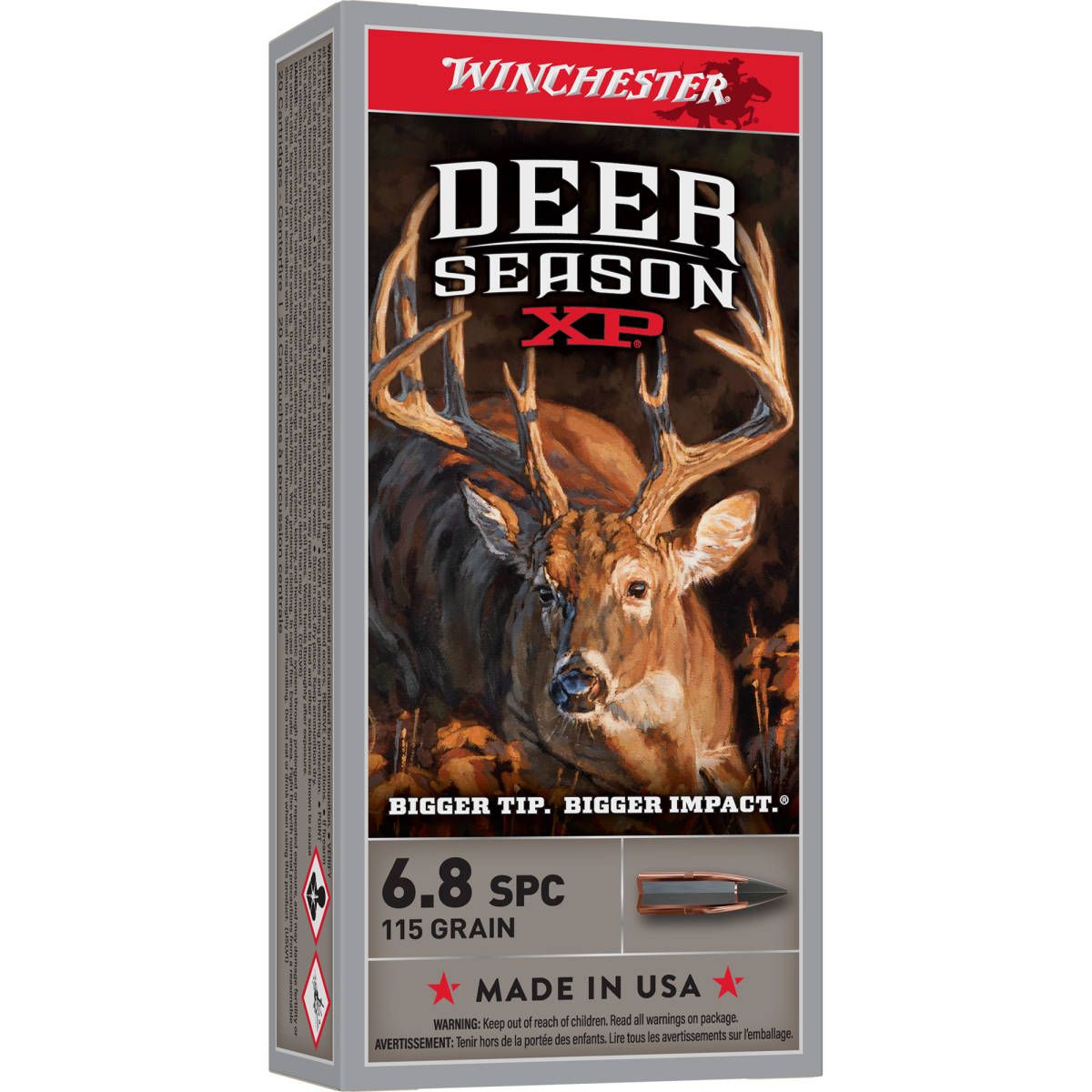 Winchester Ammo X68SPCDS Deer Season XP 6.8mmRemSPC 115gr Extreme Point...-img-0