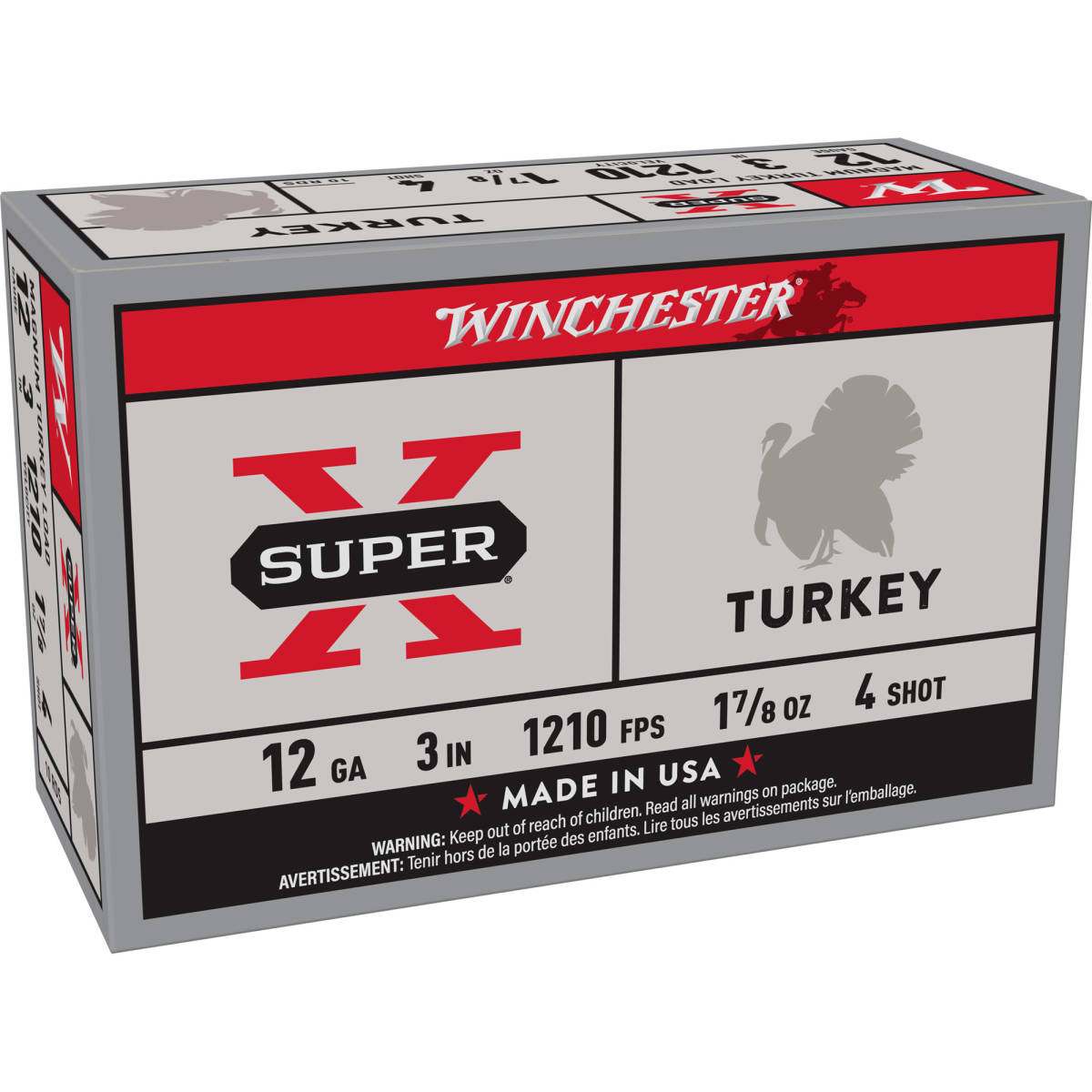 Winchester Ammo X123MT4 Super X Magnum Turkey 12Gauge 3” 1 7/8oz...-img-0