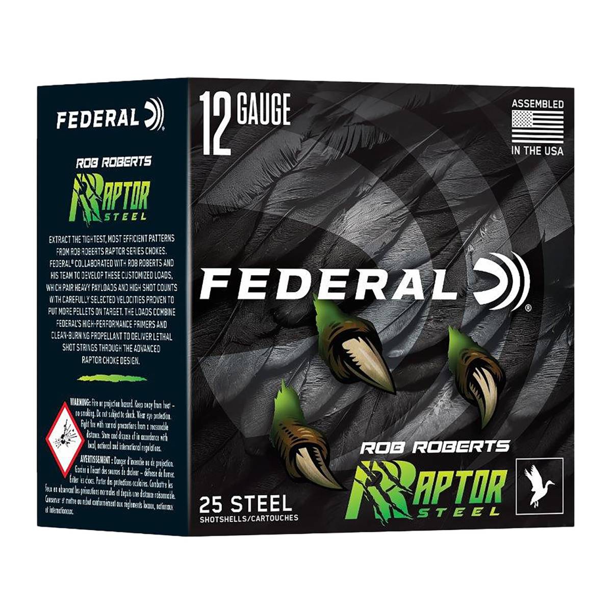 Federal RRS1382 Rob Roberts Raptor 12Gauge 3” 1 3/8oz 2Shot 25 Per ...