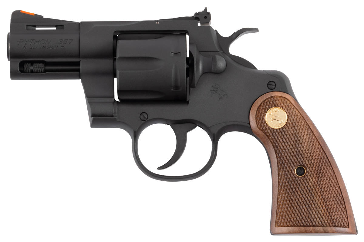 Colt Python 357 Mag/38 Spl 6rd Matte Blued Walnut Medallion...-img-0