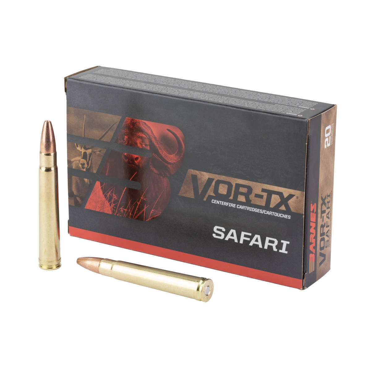 Barnes Bullets 22014 VOR-TX Safari 375H&H Mag 300gr TSX Flat Base 20 Per-img-0