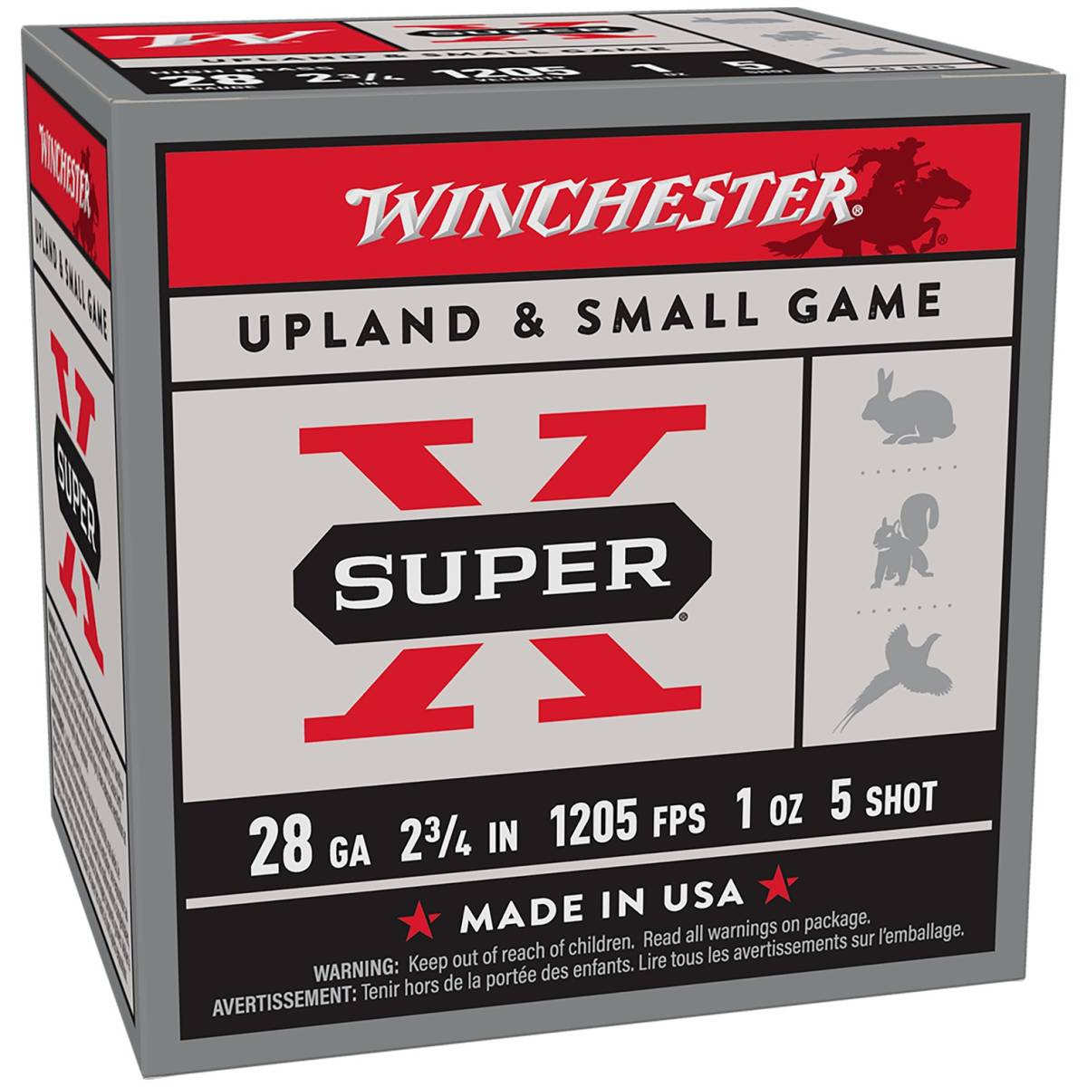 Winchester Ammo X28H5 Super X Heavy Game Load High Brass 28Gauge 2.75”-img-0
