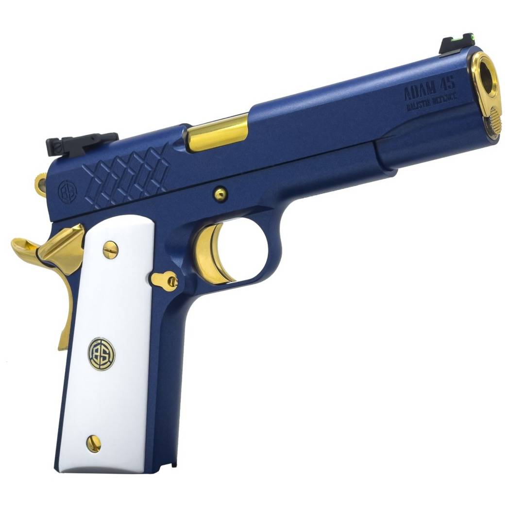 Dickinson LLC DKSN45SM Adam 1911 Sapphire Full Size 45 ACP 8+1 5” Gold-img-0