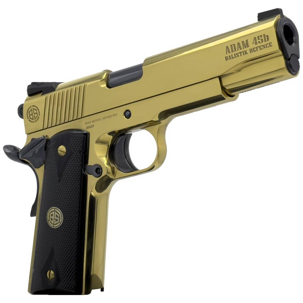 Dickinson LLC DKSN45GB Adam 1911 Golden 45 ACP 8+1 5” Black Barrel,...-img-0