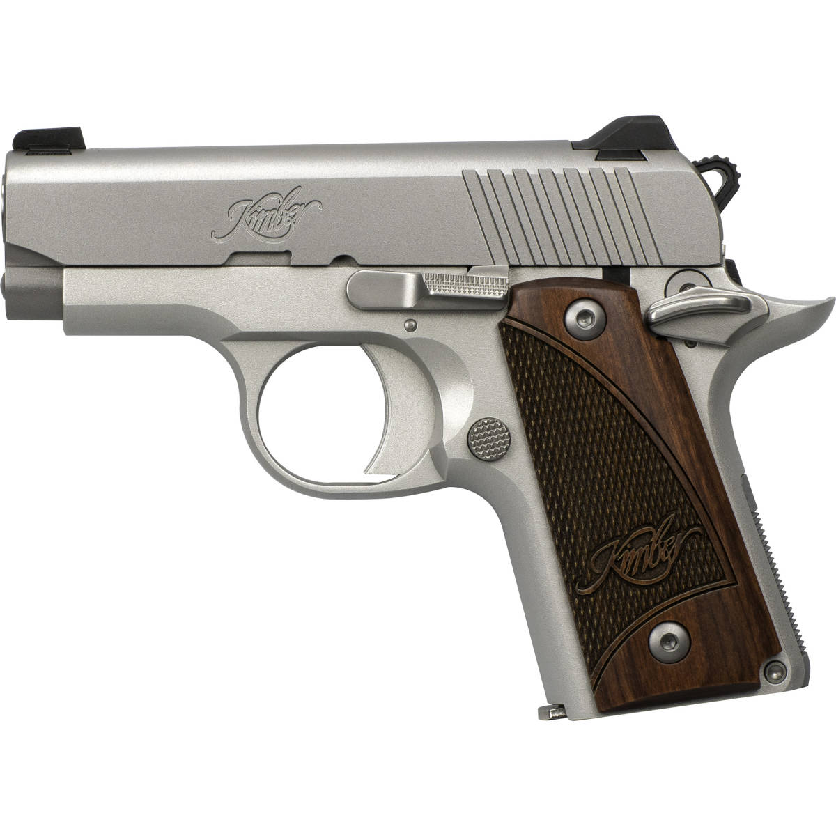Kimber Mfg.,inc 3300207 Micro Stainless Rosewood NS 380 ACP 7+1 2.75”...-img-0